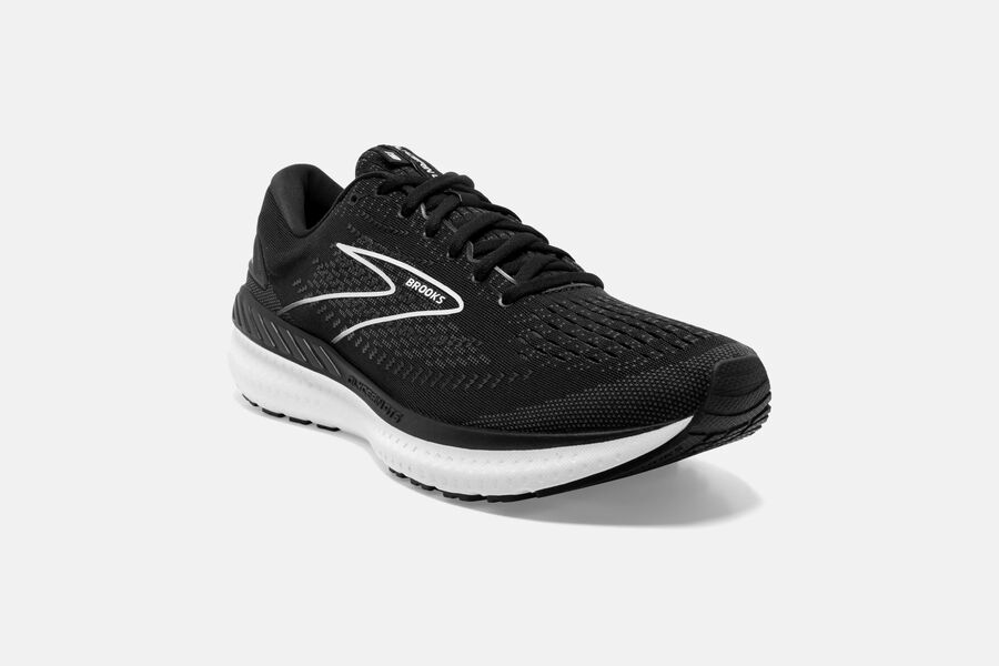 Glycerin GTS 19 Road Brooks Running Shoes NZ Mens - Black/White - NUWEXY-819